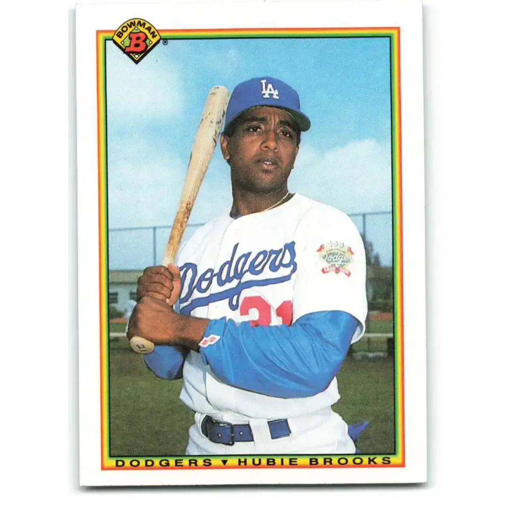 1990 Bowman #100 Hubie Brooks NM-MT Los Angeles Dodgers Baseball Card - Baseball Card Single