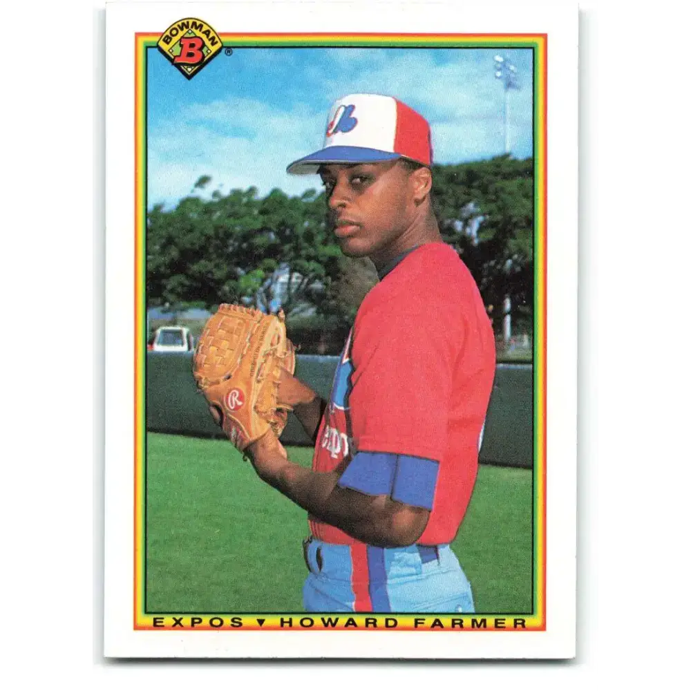 1990 Bowman #107 Howard Farmer NM-MT RC Rookie Montreal Expos Baseball Card - Baseball Card Single