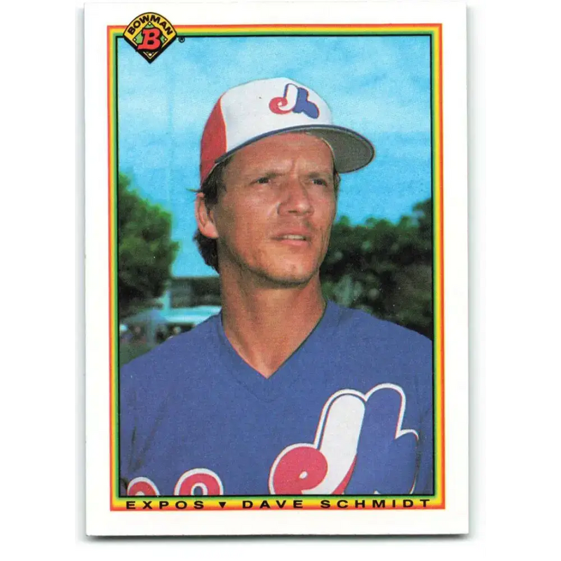 1990 Bowman #110 Dave Schmidt NM-MT Montreal Expos Baseball Card - Baseball Card Single
