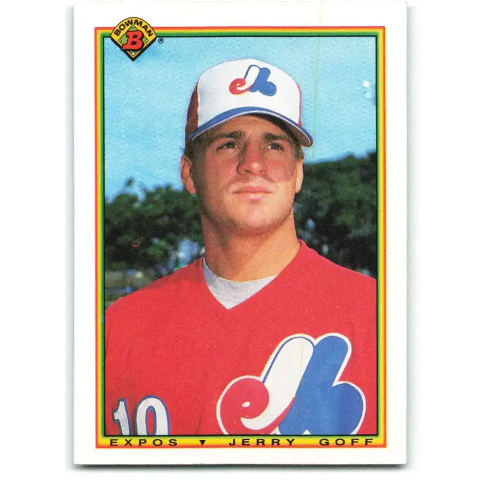1990 Bowman #112 Jerry Goff NM-MT RC Rookie Montreal Expos Baseball Card - Baseball Card Single