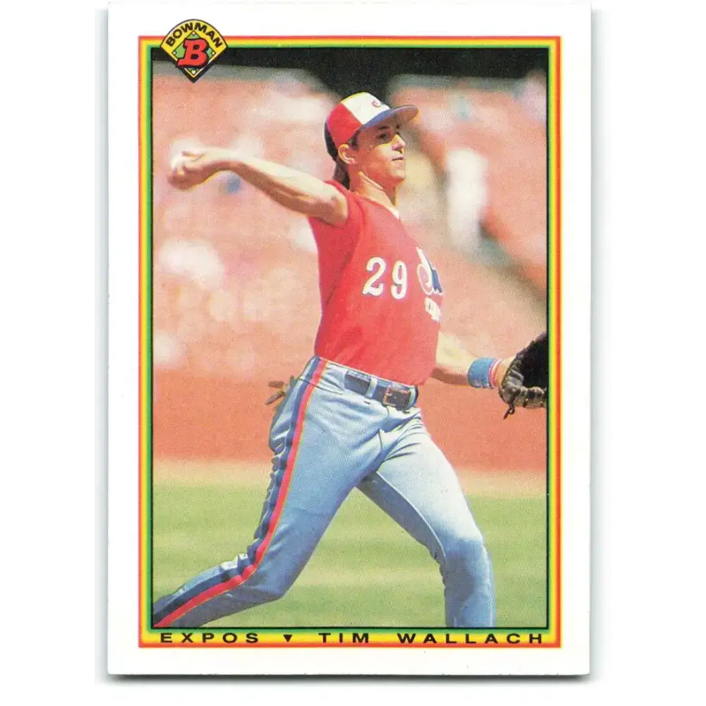 1990 Bowman #114 Tim Wallach NM-MT Montreal Expos Baseball Card - Baseball Card Single