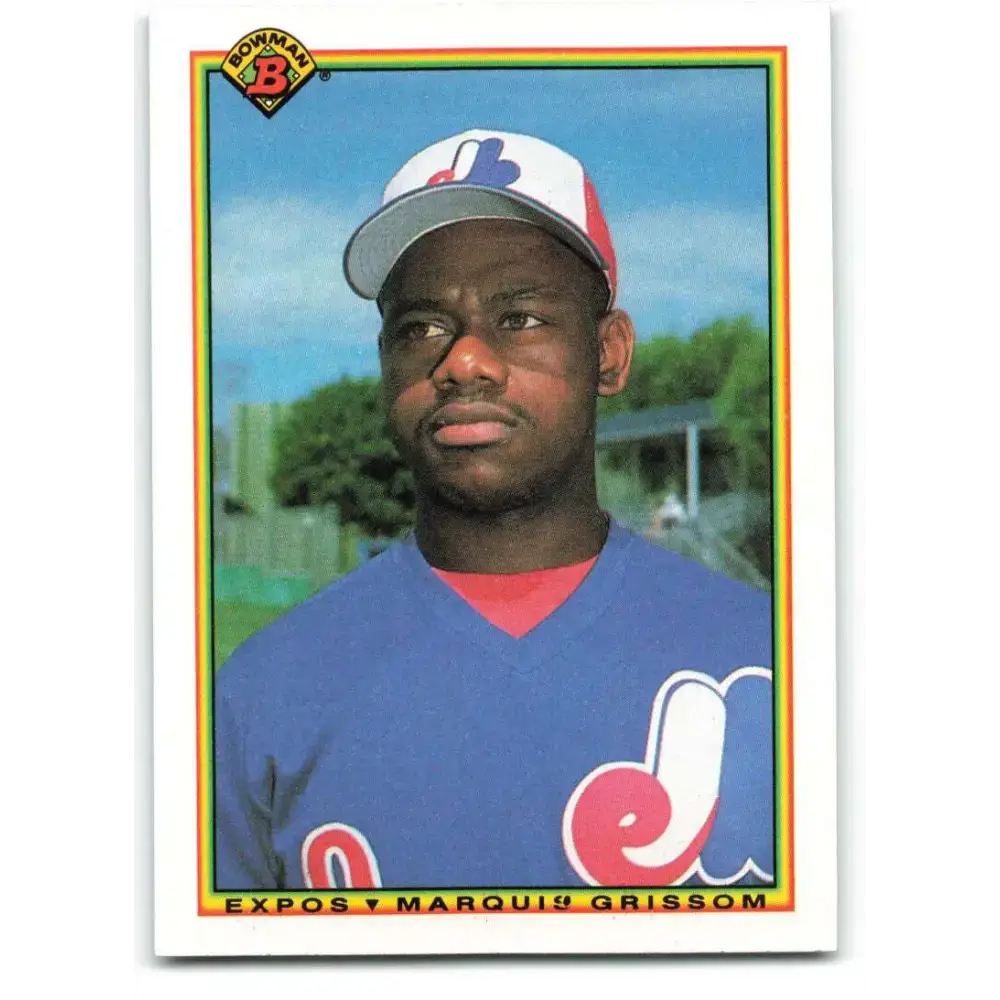 1990 Bowman #115 Marquis Grissom NM-MT RC Rookie Montreal Expos Baseball Card - Baseball Card Single
