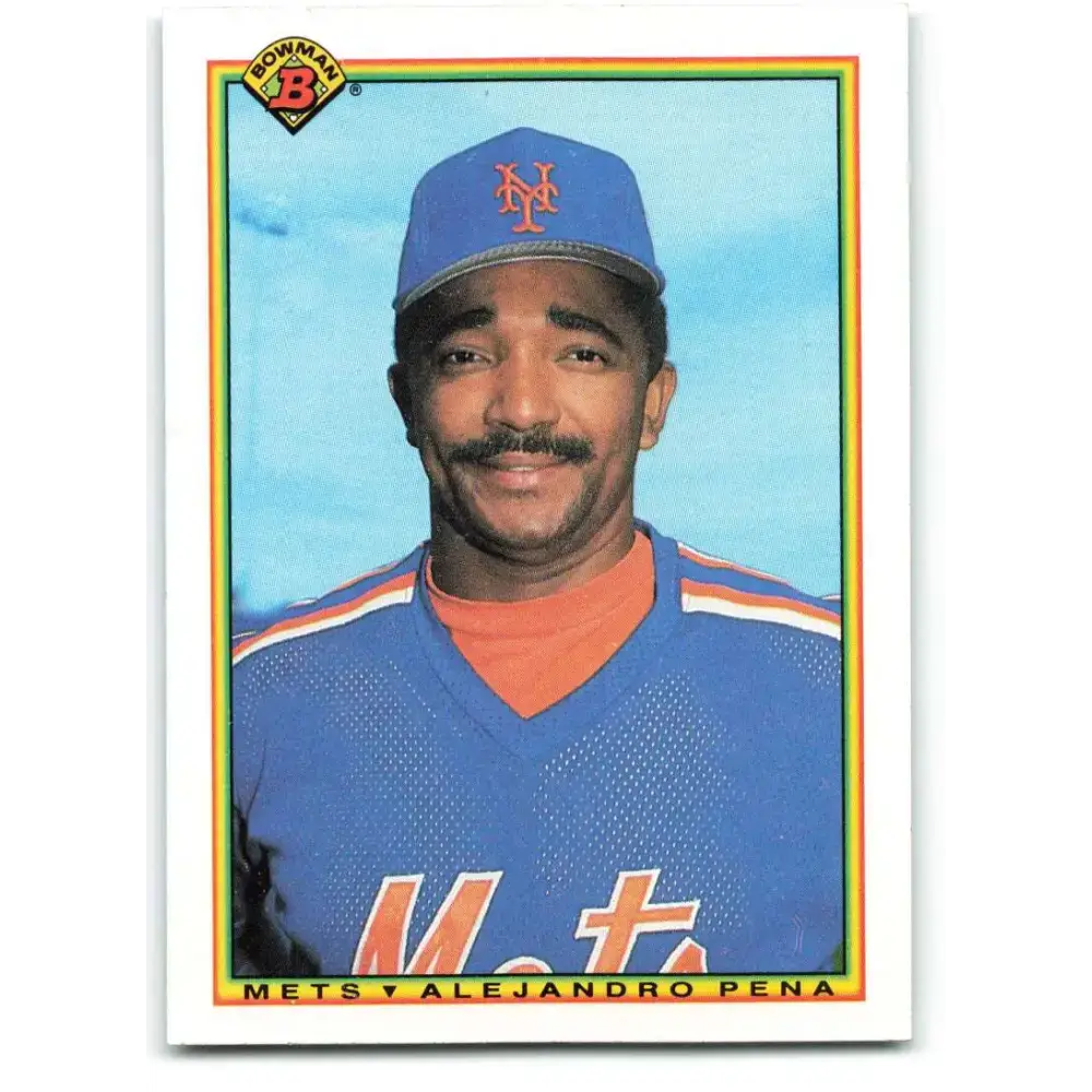 1990 Bowman #124 Alejandro Pena NM-MT New York Mets Baseball Card - Baseball Card Single