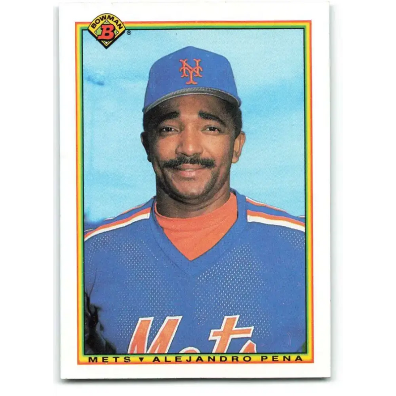 1990 Bowman #124 Alejandro Pena NM-MT New York Mets Baseball Card - Baseball Card Single