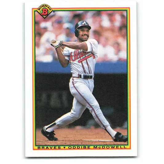 1990 Bowman #13 Oddibe McDowell NM-MT Atlanta Braves Baseball Card