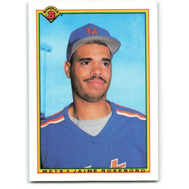 1990 Bowman #134 Jaime Roseboro NM-MT RC Rookie New York Mets Baseball Card - Baseball Card Single