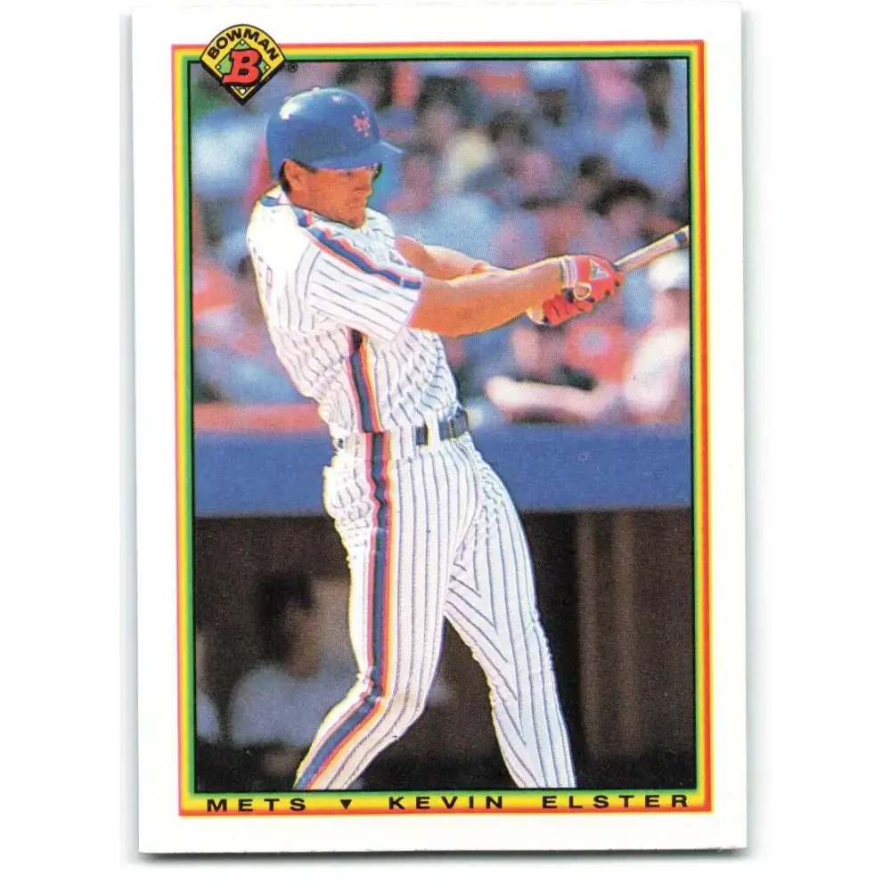 1990 Bowman #137 Kevin Elster NM-MT New York Mets Baseball Card - Baseball Card Single
