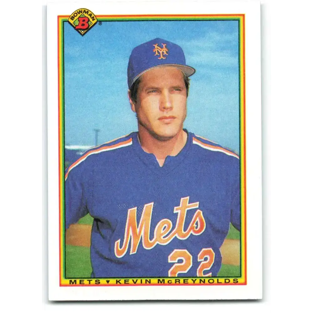 1990 Bowman #138 Kevin McReynolds NM-MT New York Mets Baseball Card - Baseball Card Single