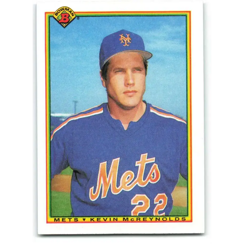 1990 Bowman #138 Kevin McReynolds NM-MT New York Mets Baseball Card - Baseball Card Single