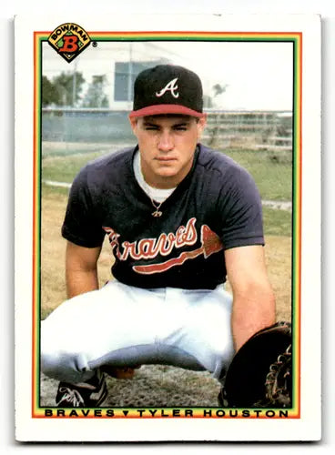 1990 Bowman #14 Tyler Houston EX/NM RC Rookie Braves - Baseball Card Single