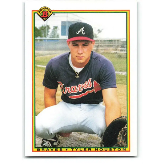 1990 Bowman #14 Tyler Houston NM-MT RC Rookie Atlanta Braves Baseball Card