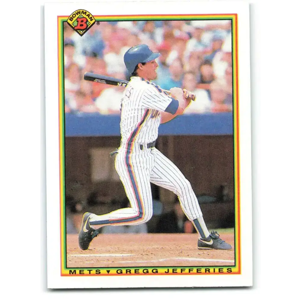 1990 Bowman #140 Gregg Jefferies NM-MT New York Mets Baseball Card - Baseball Card Single