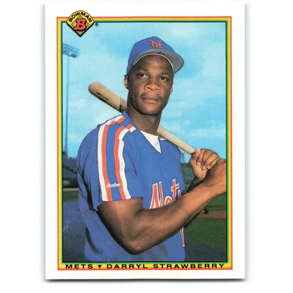 1990 Bowman #141 Darryl Strawberry NM-MT New York Mets Baseball Card - Baseball Card Single