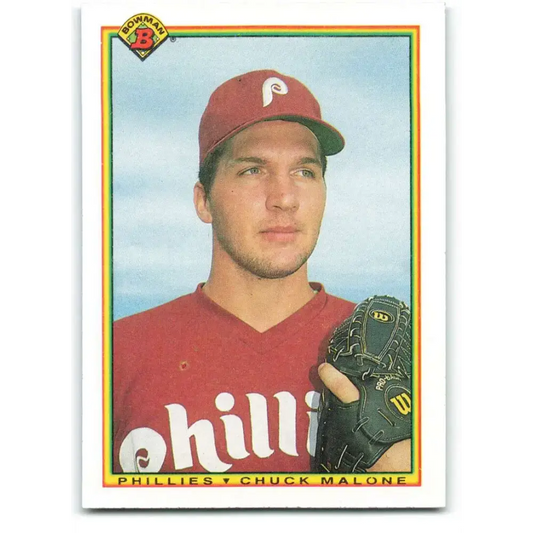 1990 Bowman #144 Chuck Malone NM-MT RC Rookie Philadelphia Phillies Baseball Card