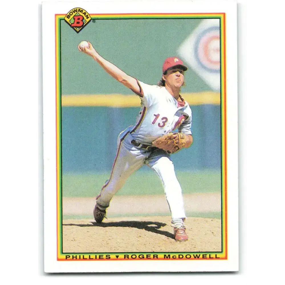 1990 Bowman #146 Roger McDowell NM-MT Philadelphia Phillies Baseball Card - Baseball Card Single
