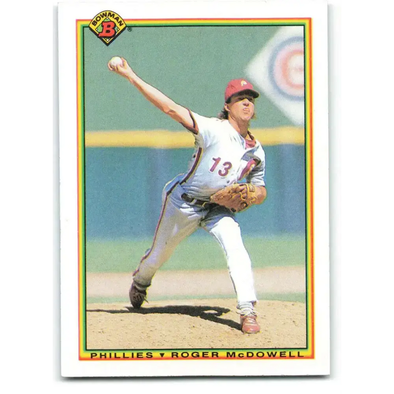 1990 Bowman #146 Roger McDowell NM-MT Philadelphia Phillies Baseball Card - Baseball Card Single