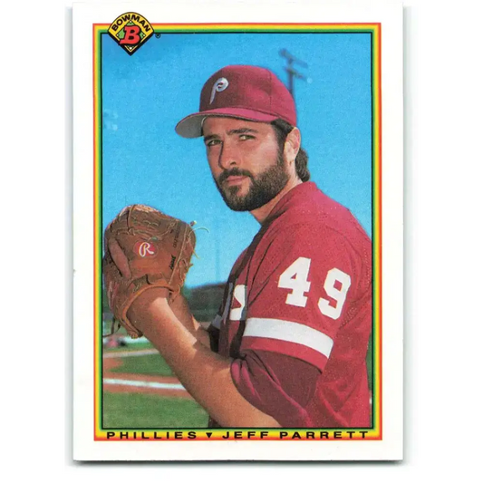 1990 Bowman #149 Jeff Parrett NM-MT Philadelphia Phillies Baseball Card