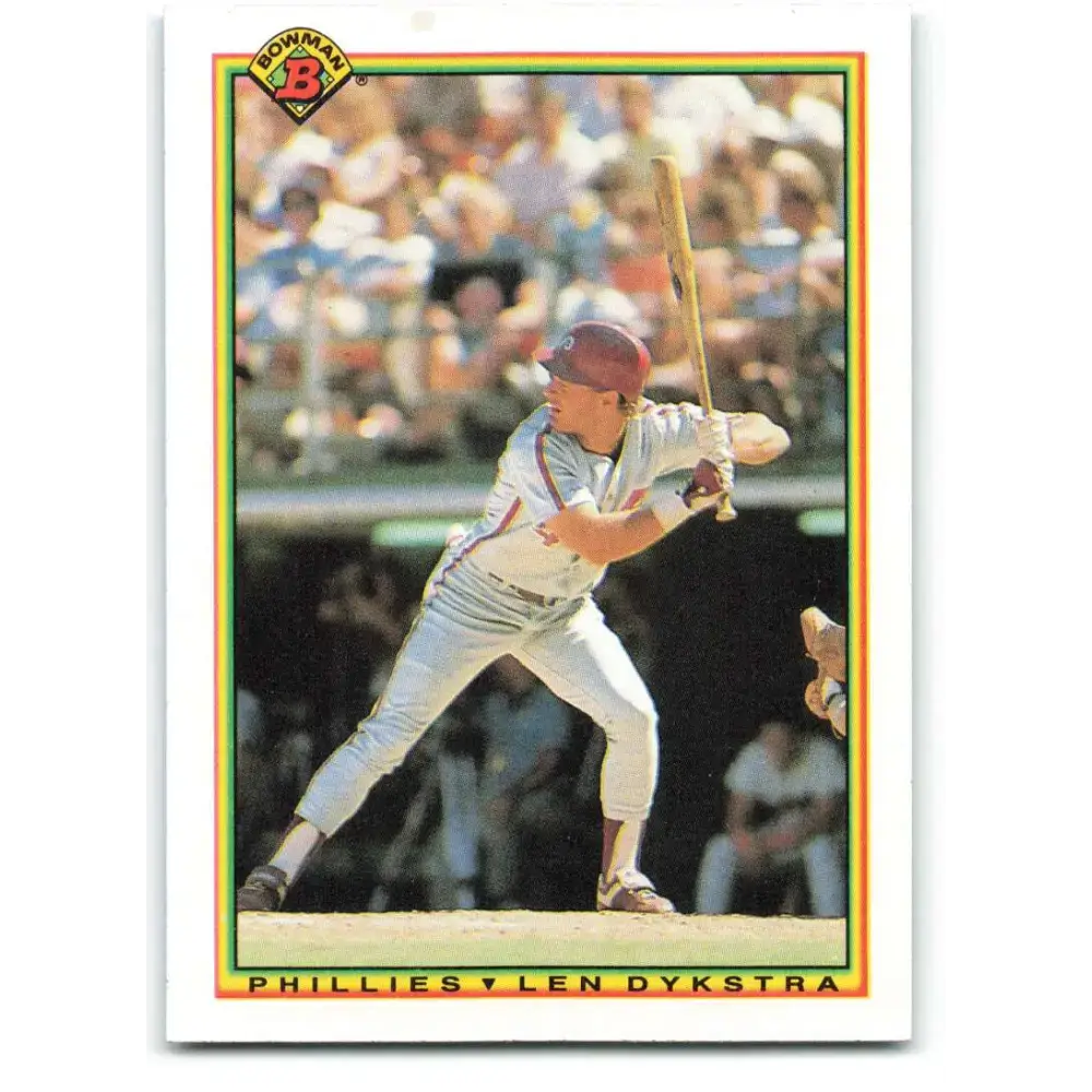1990 Bowman #152 Lenny Dykstra NM-MT Philadelphia Phillies Baseball Card - Baseball Card Single