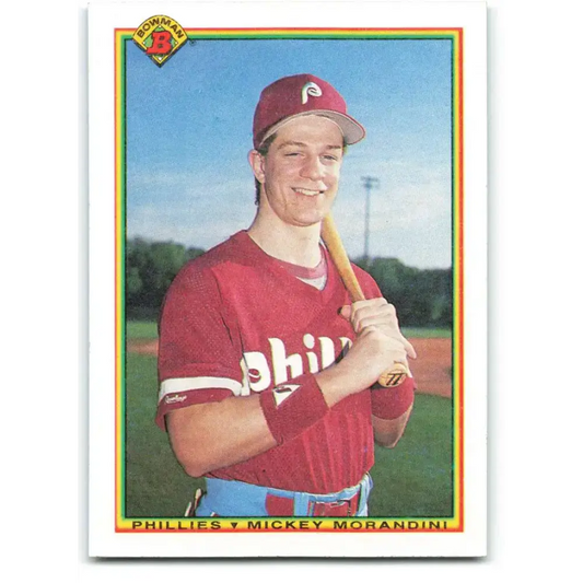1990 Bowman #153 Mickey Morandini NM-MT RC Rookie Philadelphia Phillies Baseball Card