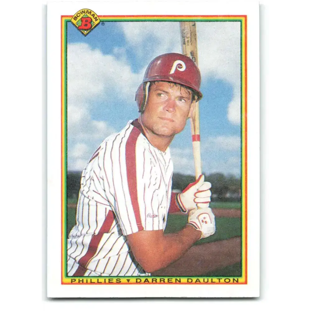 1990 Bowman #158 Darren Daulton NM-MT Philadelphia Phillies Baseball Card - Baseball Card Single