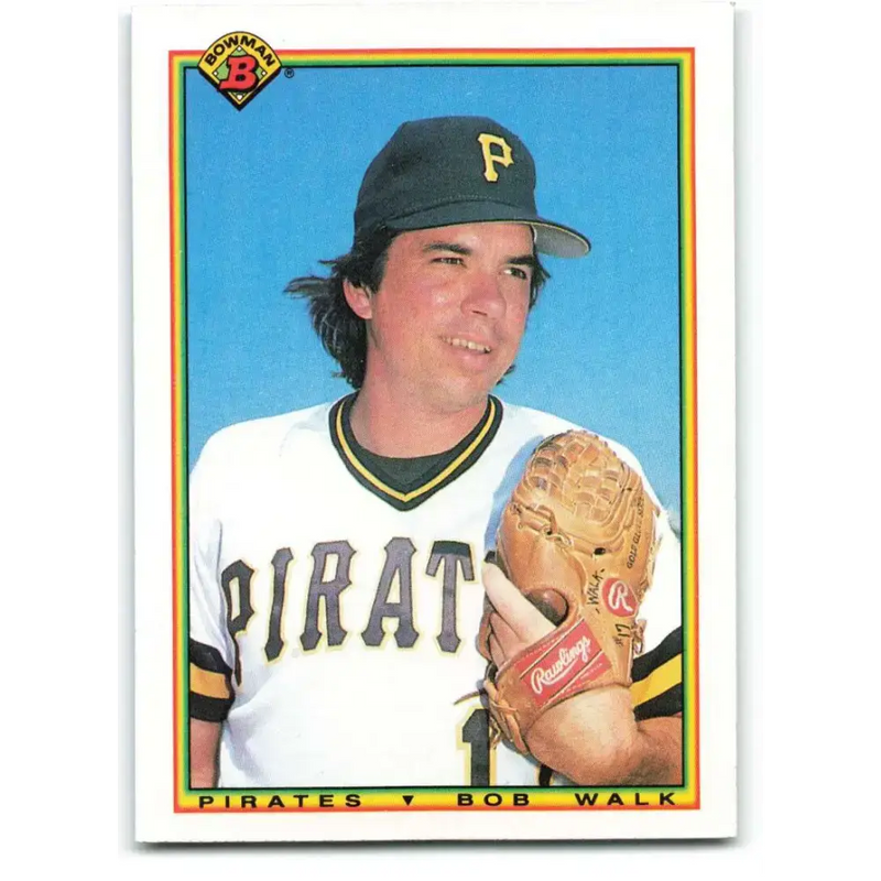 1990 Bowman #163 Bob Walk NM-MT Pittsburgh Pirates Baseball Card - Baseball Card Single