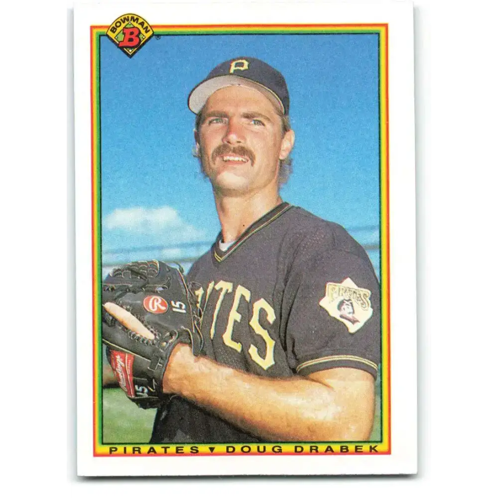 1990 Bowman #164 Doug Drabek NM-MT Pittsburgh Pirates Baseball Card - Baseball Card Single