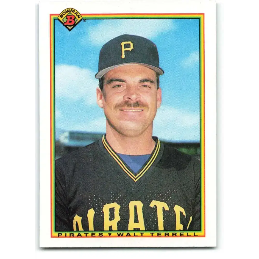 1990 Bowman #165 Walt Terrell NM-MT Pittsburgh Pirates Baseball Card - Baseball Card Single