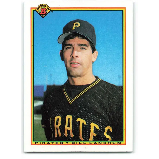 1990 Bowman #166 Bill Landrum NM-MT Pittsburgh Pirates Baseball Card - Baseball Card Single