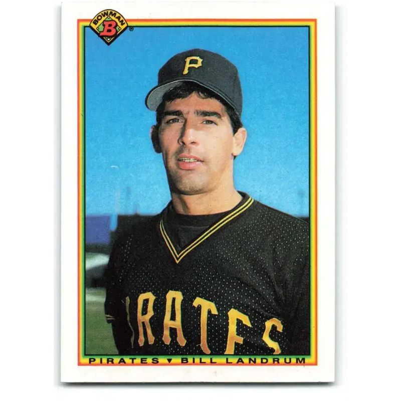 1990 Bowman #166 Bill Landrum NM-MT Pittsburgh Pirates Baseball Card - Baseball Card Single