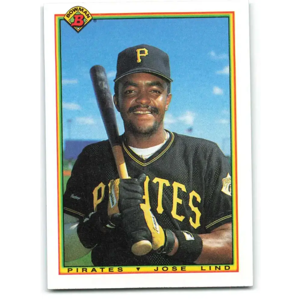 1990 Bowman #170 Jose Lind NM-MT Pittsburgh Pirates Baseball Card - Baseball Card Single