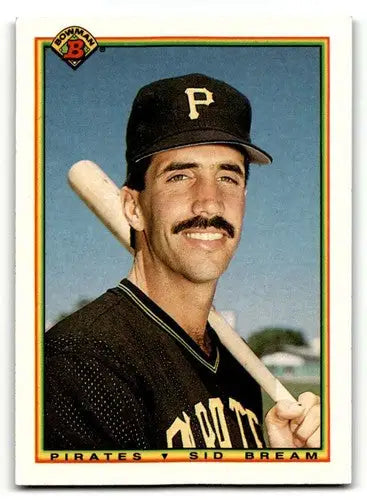 Original gloss Sid Bream Pittsburgh Pirates baseball card from 1990 Bowman #175