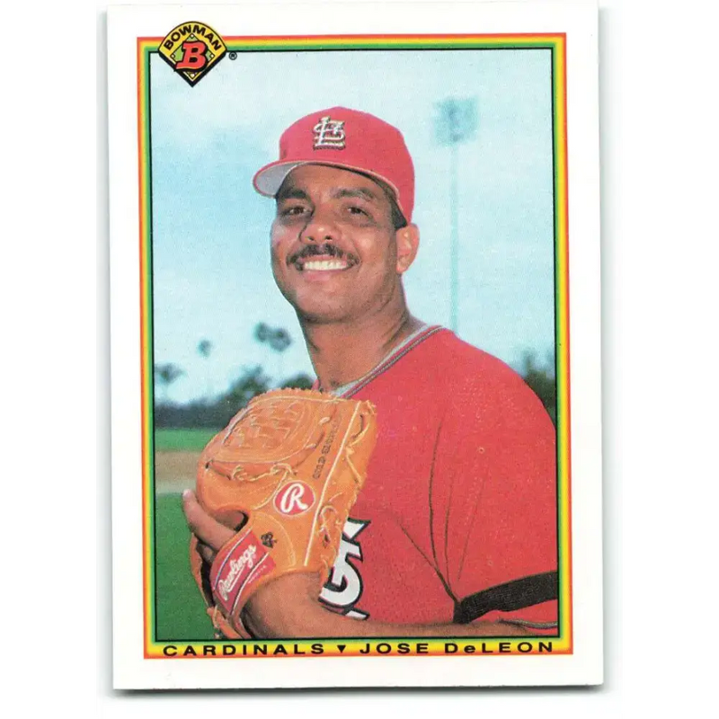 1990 Bowman #186 Jose DeLeon NM-MT St. Louis Cardinals Baseball Card - Baseball Card Single