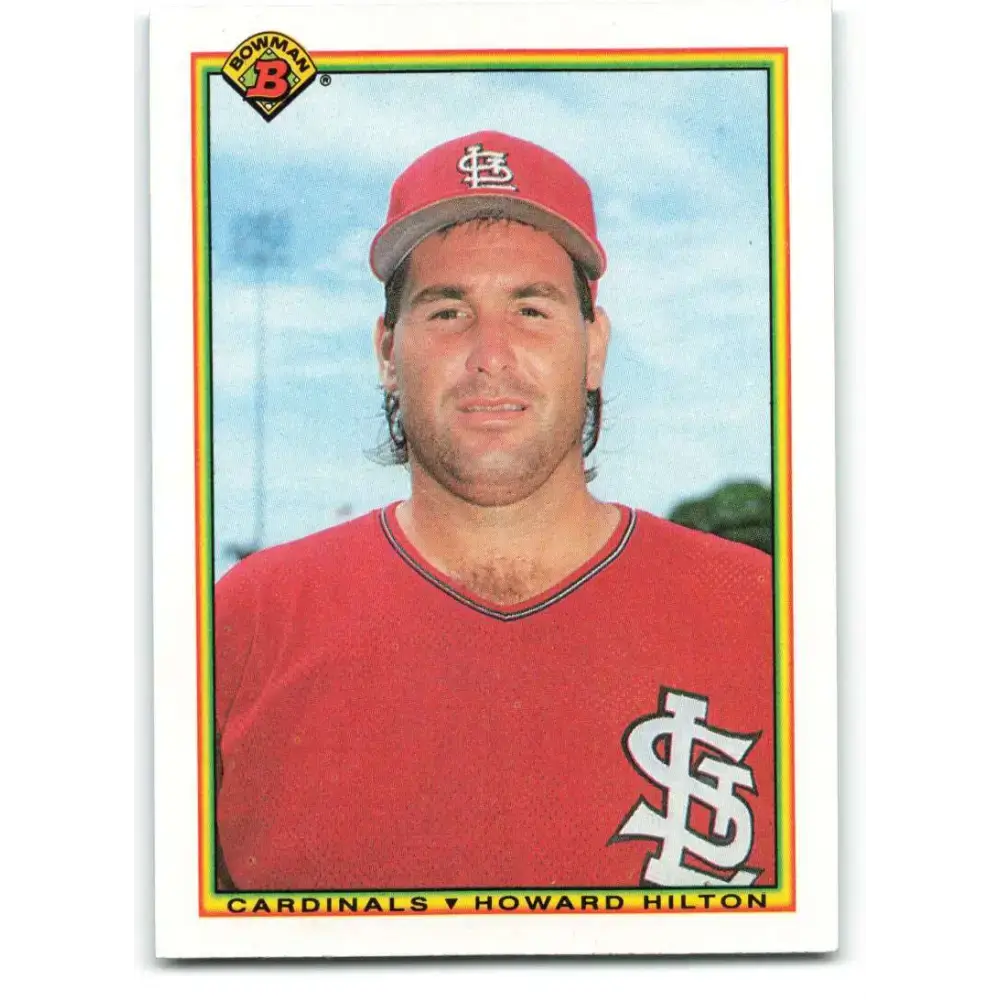 1990 Bowman #189 Howard Hilton NM-MT RC Rookie St. Louis Cardinals Baseball Card - Baseball Card Single