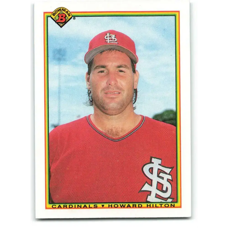 1990 Bowman #189 Howard Hilton NM-MT RC Rookie St. Louis Cardinals Baseball Card - Baseball Card Single