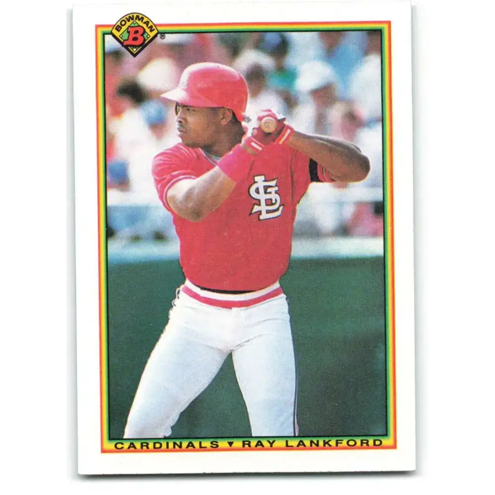 1990 Bowman #192 Ray Lankford NM-MT RC Rookie St. Louis Cardinals Baseball Card - Baseball Card Single