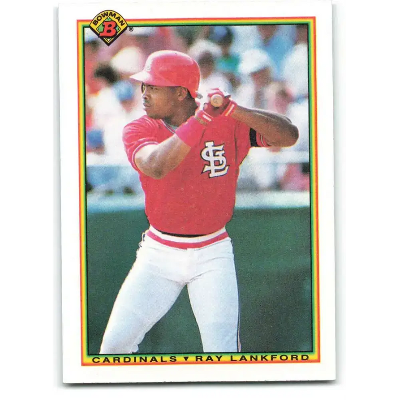 1990 Bowman #192 Ray Lankford NM-MT RC Rookie St. Louis Cardinals Baseball Card - Baseball Card Single