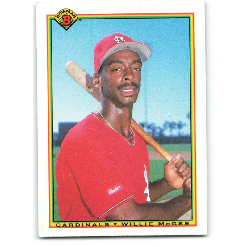 1990 Bowman #194 Willie McGee NM-MT St. Louis Cardinals Baseball Card - Baseball Card Single