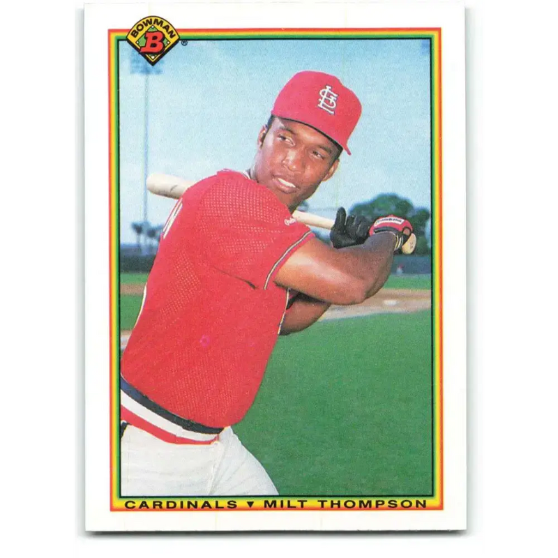 1990 Bowman #196 Milt Thompson NM-MT St. Louis Cardinals Baseball Card - Baseball Card Single