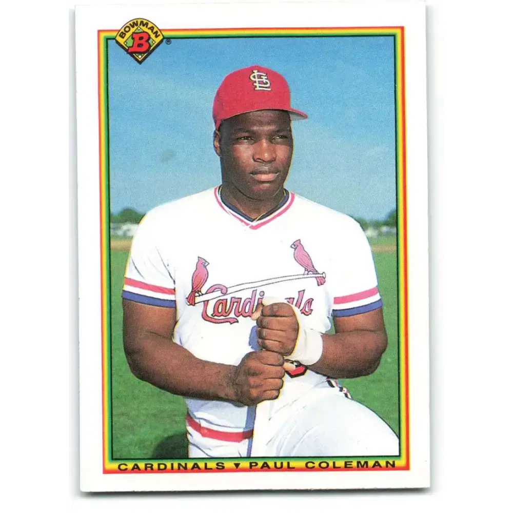 1990 Bowman #199 Paul Coleman NM-MT RC Rookie St. Louis Cardinals Baseball Card - Baseball Card Single
