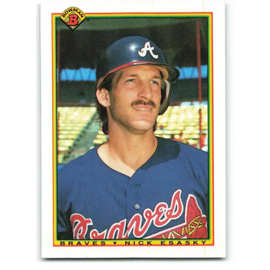 1990 Bowman #20 Nick Esasky NM-MT Atlanta Braves Baseball Card