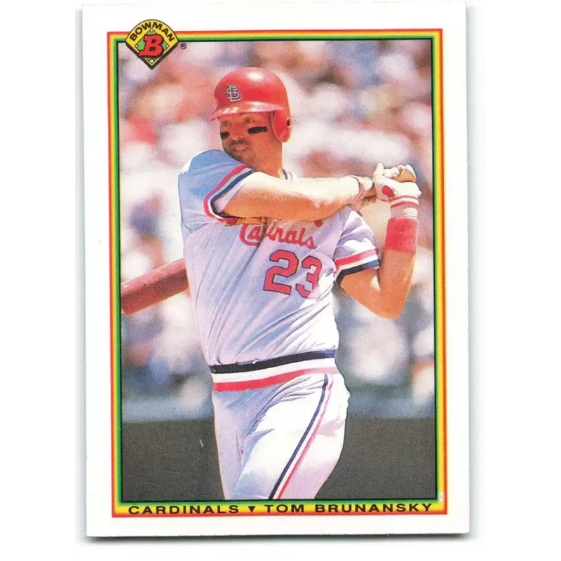 1990 Bowman #202 Tom Brunansky NM-MT St. Louis Cardinals Baseball Card - Baseball Card Single