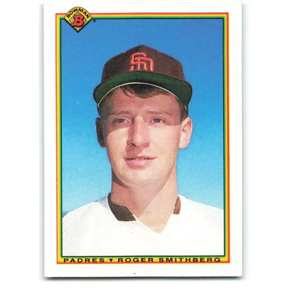 1990 Bowman #203 Roger Smithberg NM-MT RC Rookie San Diego Padres Baseball Card - Baseball Card Single
