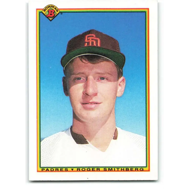 1990 Bowman #203 Roger Smithberg NM-MT RC Rookie San Diego Padres Baseball Card - Baseball Card Single
