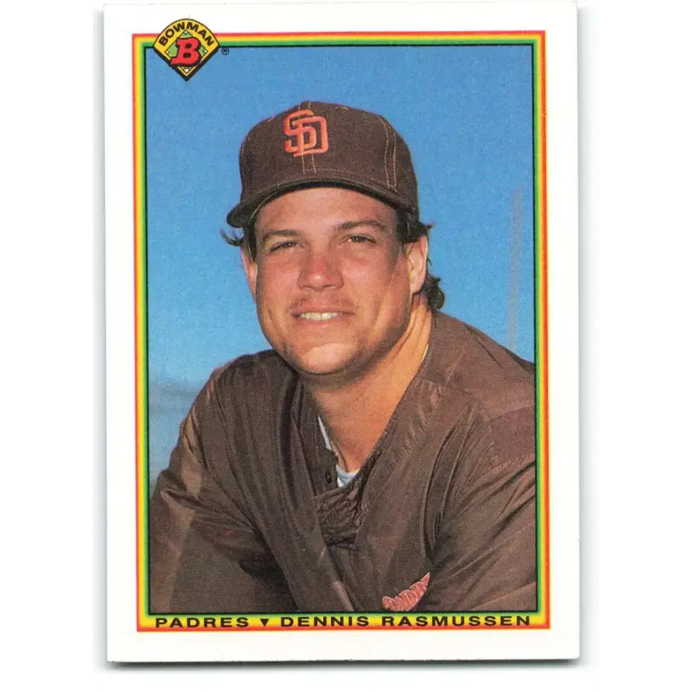 1990 Bowman #205 Dennis Rasmussen NM-MT San Diego Padres Baseball Card - Baseball Card Single