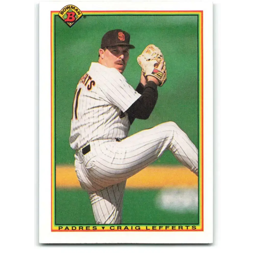 1990 Bowman #206 Craig Lefferts NM-MT San Diego Padres Baseball Card - Baseball Card Single