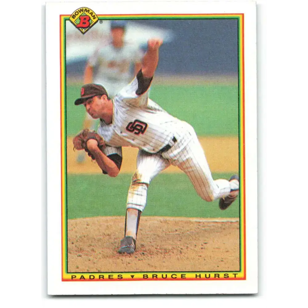 1990 Bowman #208 Bruce Hurst NM-MT San Diego Padres Baseball Card - Baseball Card Single