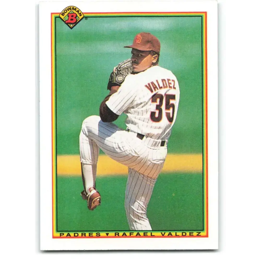 1990 Bowman #210 Rafael Valdez NM-MT RC Rookie San Diego Padres Baseball Card - Baseball Card Single