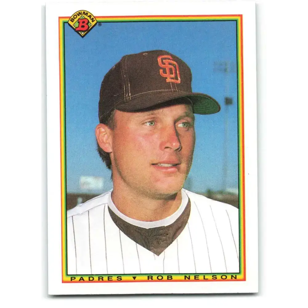 1990 Bowman #213 Rob Nelson NM-MT San Diego Padres Baseball Card - Baseball Card Single