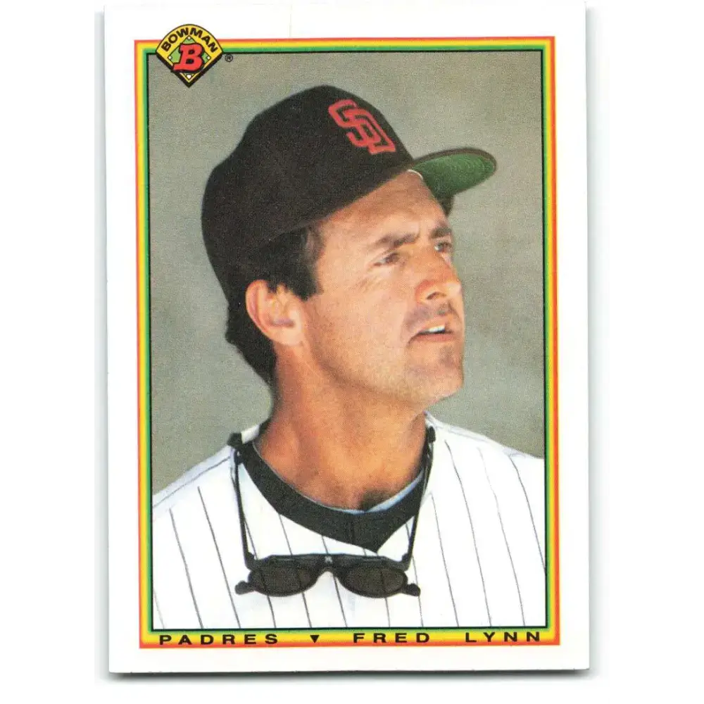 1990 Bowman #216 Fred Lynn NM-MT San Diego Padres Baseball Card - Baseball Card Single