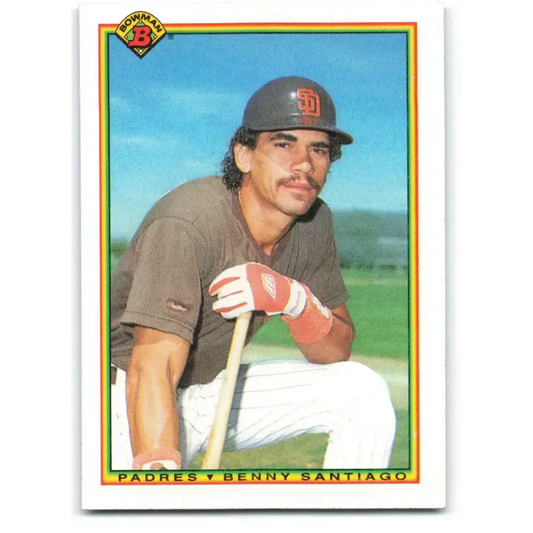 1990 Bowman #218 Benito Santiago NM-MT San Diego Padres Baseball Card - Baseball Card Single